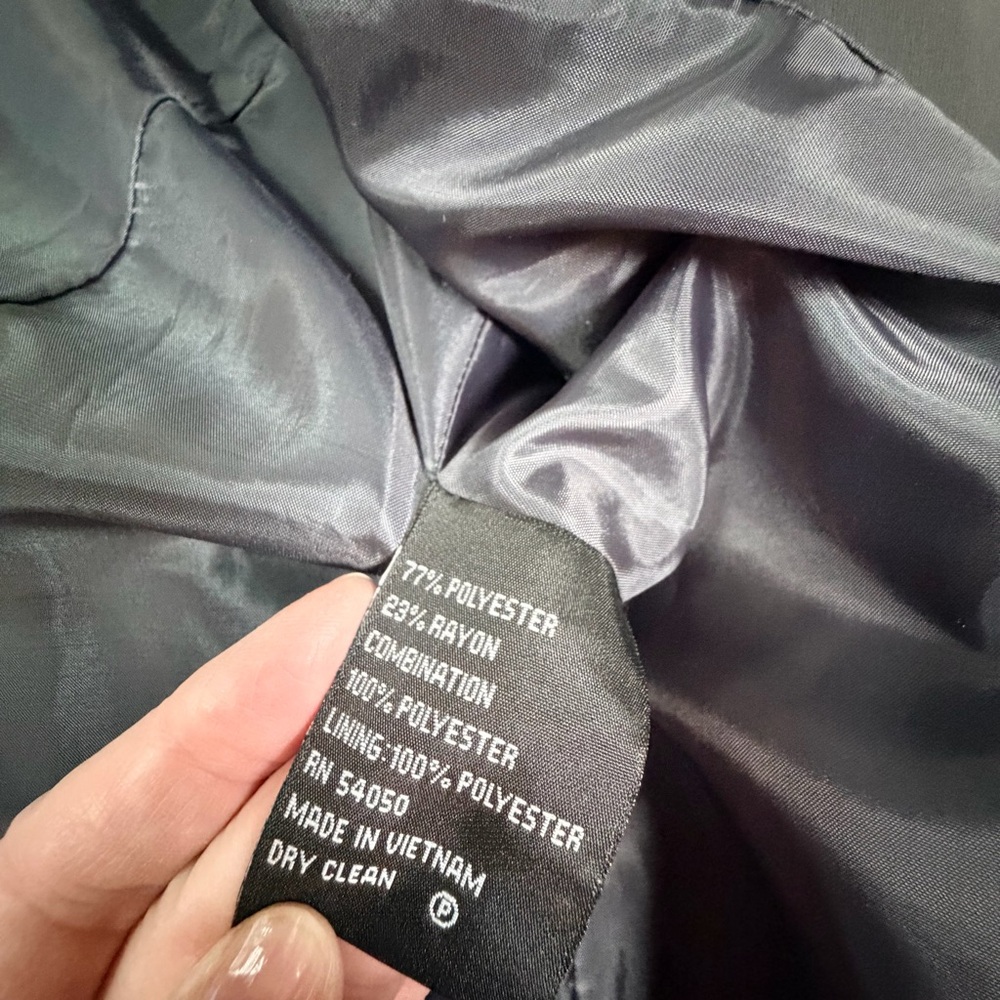 Kasper Women's Charcaol Gray/White Houndstooth Open Front Blazer/Jacket-Size 14 - Picture 5 of 7